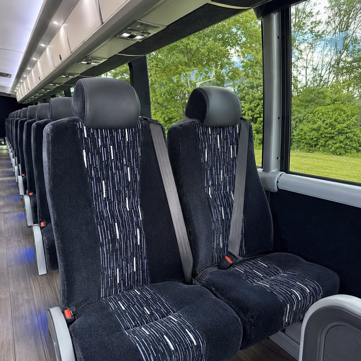 galveston charter bus rental interior